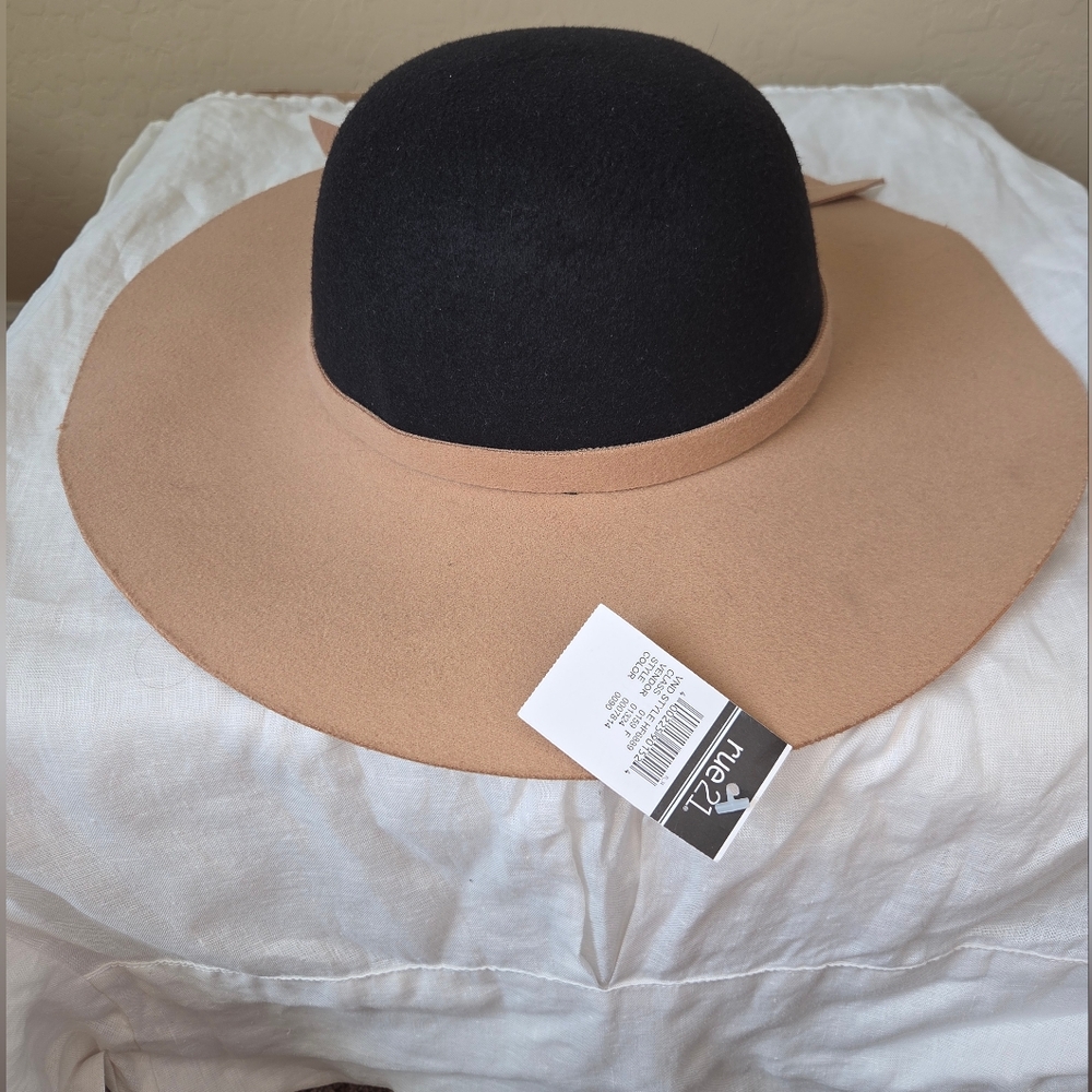 two-tone wide-brim floppy hat - Picture 2 of 3